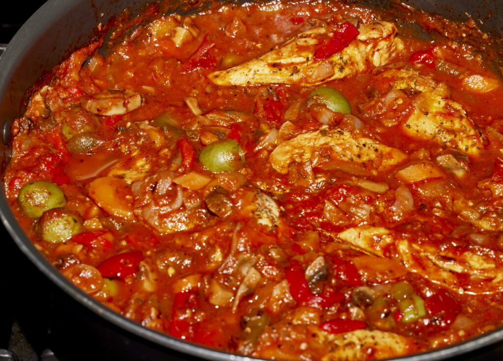 Homemade Organic Chicken Cacciatore
